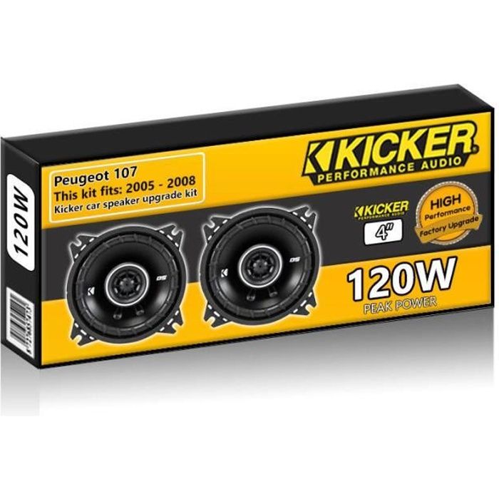 Peugeot 107 Kit Haut Parleur Voiture 4 10cm Kicker 120w Achat