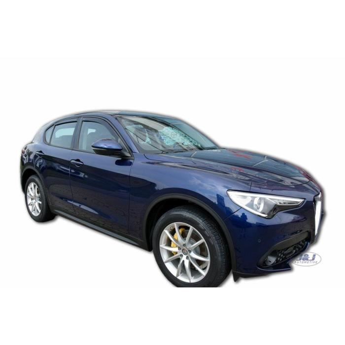 Déflecteurs De Vent HEKO Pour Alfa Romeo Stelvio Depuis 2017 - Set 4 Pièces | Montage Intérieur