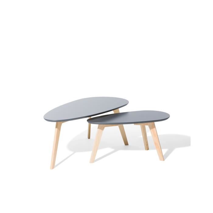 Tables Basses Lot De Deux Tables De Salon Gris Fly Ii Achat Vente Table Basse Tables Basses Lot De Deux Cdiscount