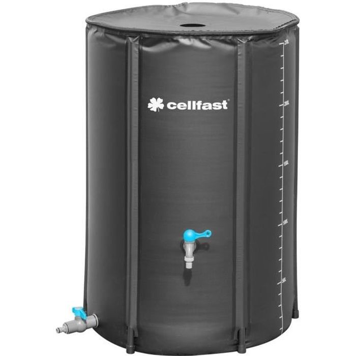 Collecteur d'eau de pluie pliable avec robinet Cellfast pour l'arrosage du jardin Capacité du réservoir 250L