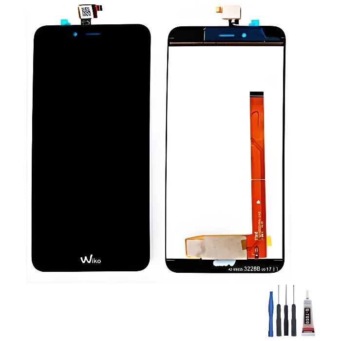 Ecran LCD & Vitre tactile Noir sans châssis Pour Wiko View 2