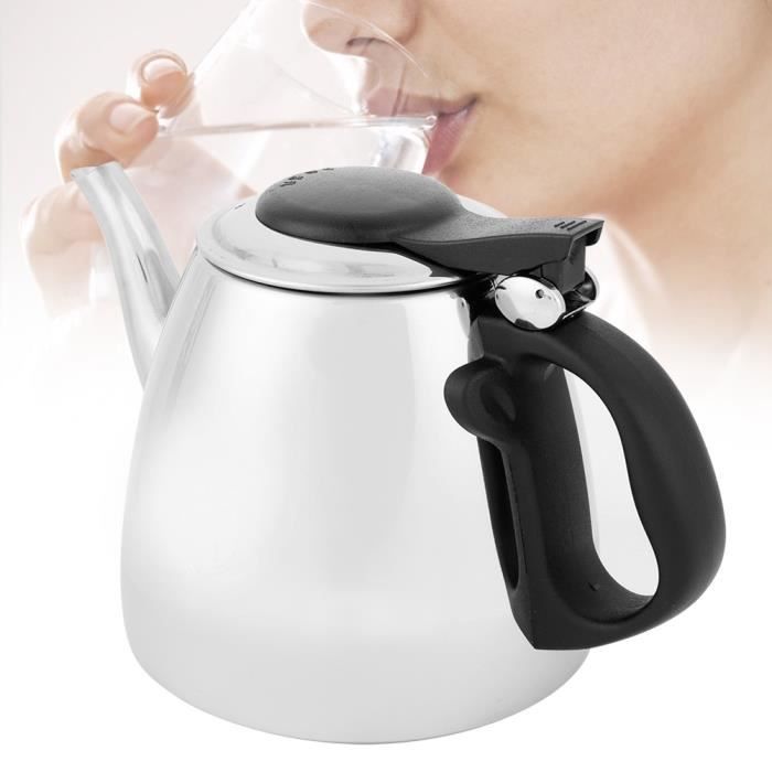 Bouilloire à Thé En Inox 2L Avec Infuseur - Compatible Induction, Poignée Ergonomique. Pour Thé, Café, Lait.