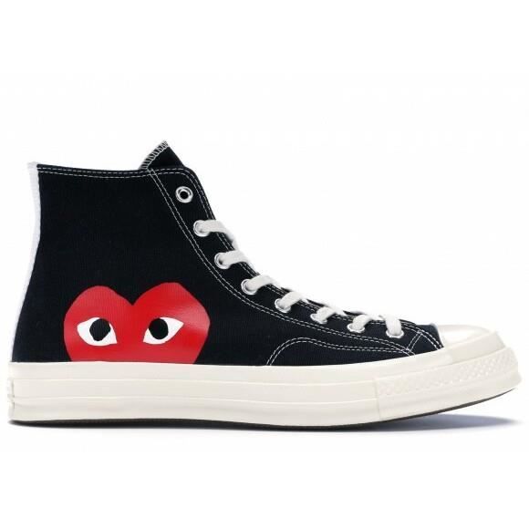 Converse haute noir comme des garçons hotsell
