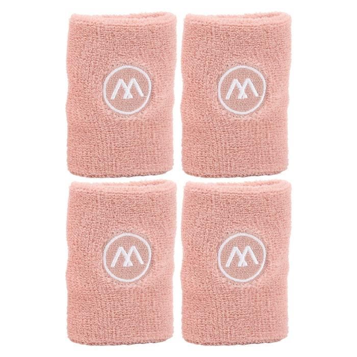 Lot De 4 Bandes Poignet Sport – Tissu Respirant – Poche Zippée – Absorption Sueur – Course, Jogging, Randonnée