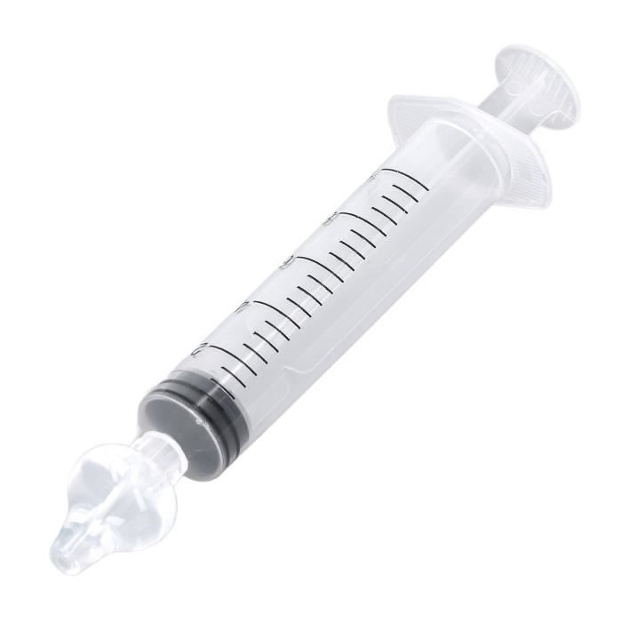 Seringue Nasale Bébé Avec Embout Silicone Doux - Mouche Bébé Manuel Sécurisé - Design Ours - 10ml