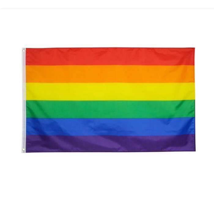 90x150cm Drapeau arc-en-ciel homosexuel de Philadelphie