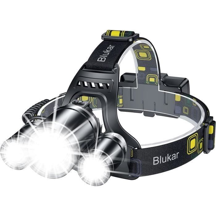Lampe Frontale 5 LED Rechargeable, Torche Frontale Étanche 4500LM  Ultra-Léger Headlight pour Pêche, Camping, Randonnée, Cyclisme - Cdiscount  Sport