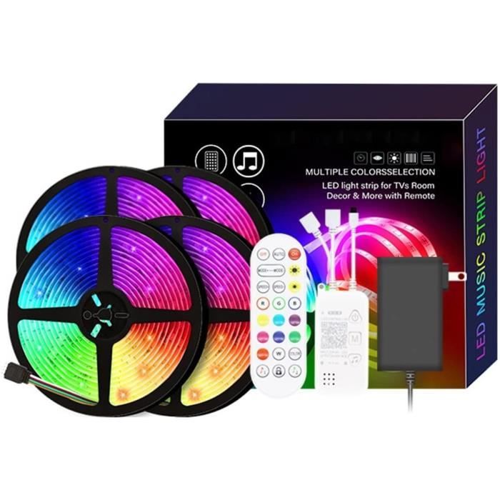 Led Chambre 10M Ruban Led Lumière Led Décorative Multicolore, 5050 Rgb ...