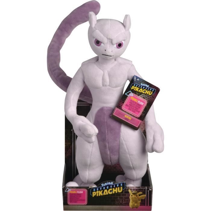 BANDAI - Pokémon - film Détective Pikachu - Peluche Mewtwo 30 cm