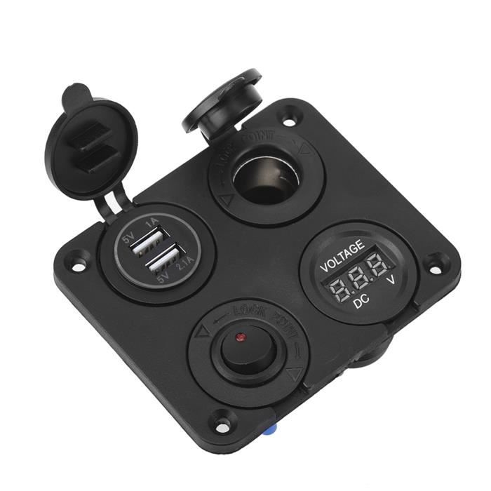Panneau Test Batterie 12V Avec Voltmètre LED Et Interrupteur ON-OFF-ON – Marine & Auto