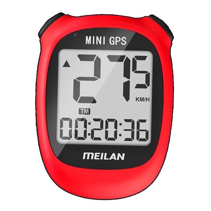 Mini ordinateur de vélo GPS compteur de vitesse GPS compteur kilométrique  rechargeable pour vélo de route vtt rouge - Cdiscount Sport
