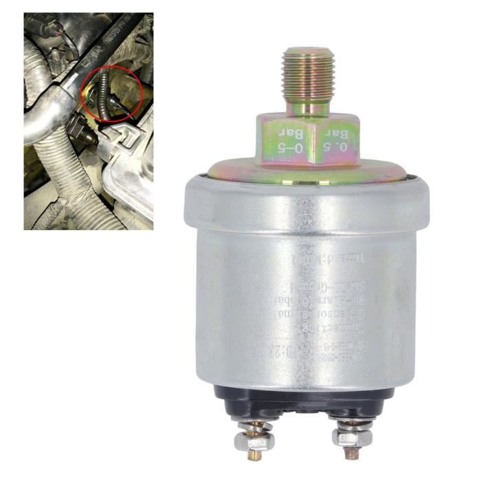 Capteur De Pression D'Huile 0 à 10 Bars - Interrupteur Moteur VDO 1/8 NPT Tête Unique Finition Brillante - Remplacement Automobile