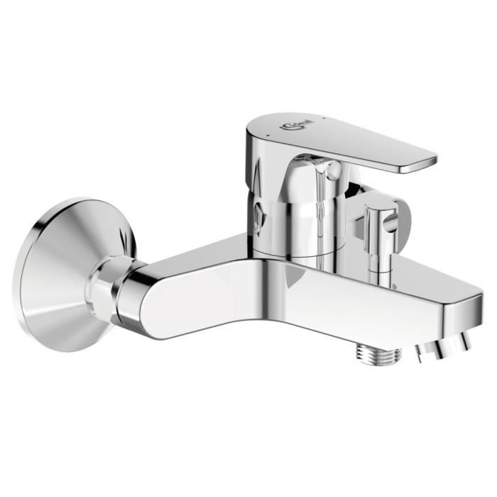 Mitigeur bain-douche mural avec poignée en métal - ESLA - Chrome - Ideal Standard