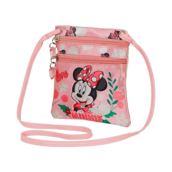 Minnie Mouse Floral-Sac à Bandoulière Muffin Mini, Rose