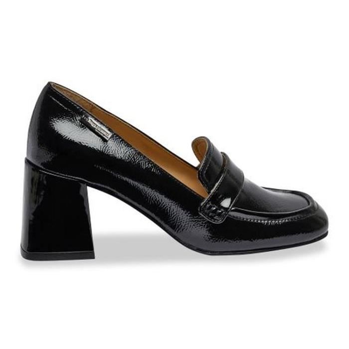 Slippers vernis noir femme hotsell