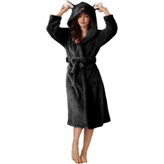 Peignoir de bain femme noir 2025