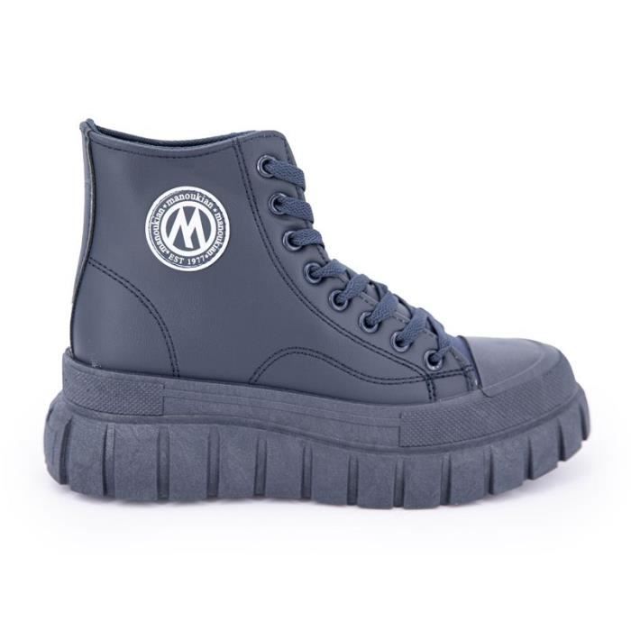 Basket femme montante lacet prima Femme MANOUKIAN Bleu
