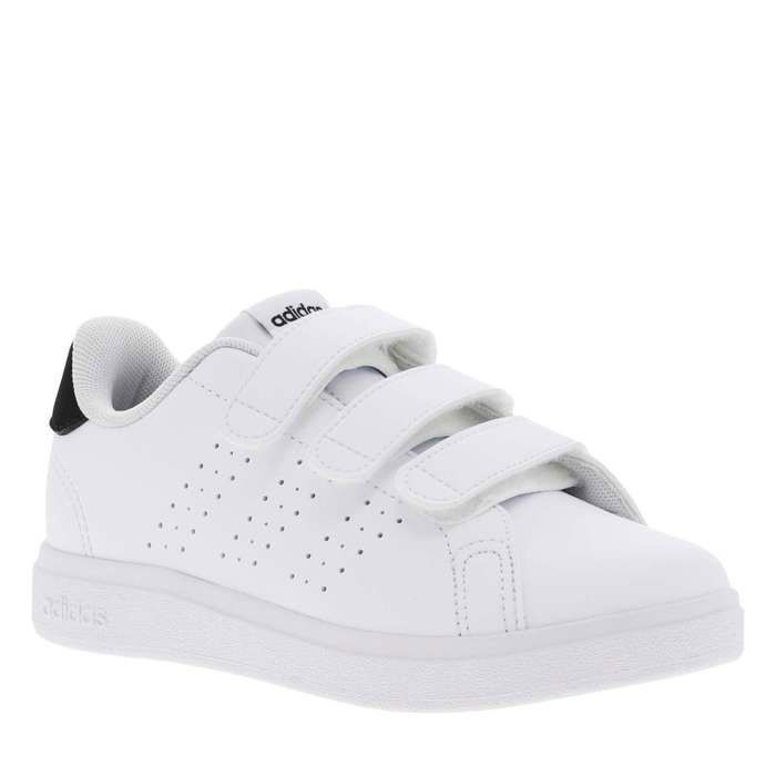 Adidas Chaussures pour Enfant - ADIDAS - Advantage Base 2.0 Cf C - Blanc - Scratch - Plat - Synthétique