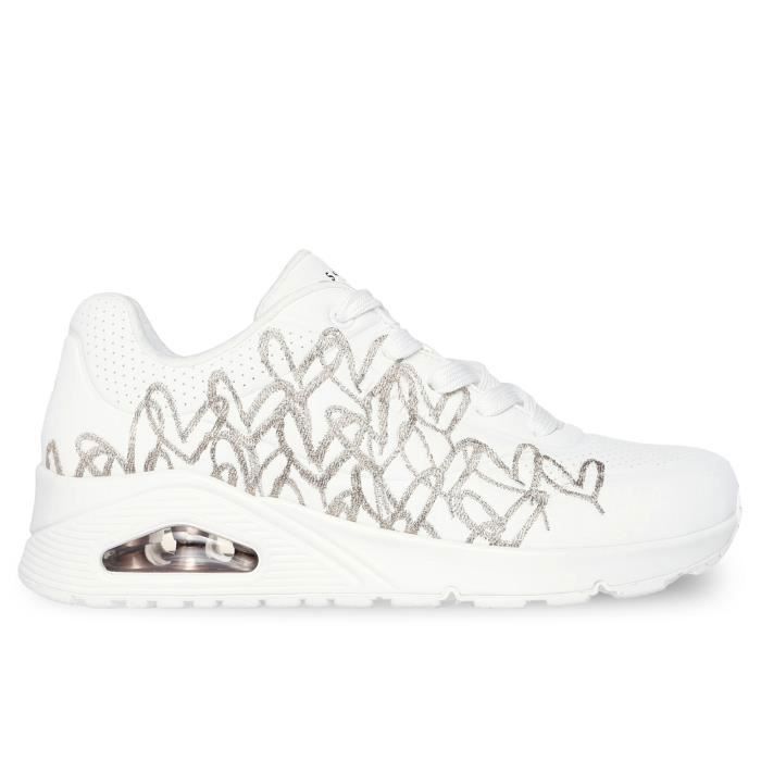 Skechers Skechers JGoldcrown: Uno - Golden Heart Chaussures pour Femme Blanc 177975-WTRG