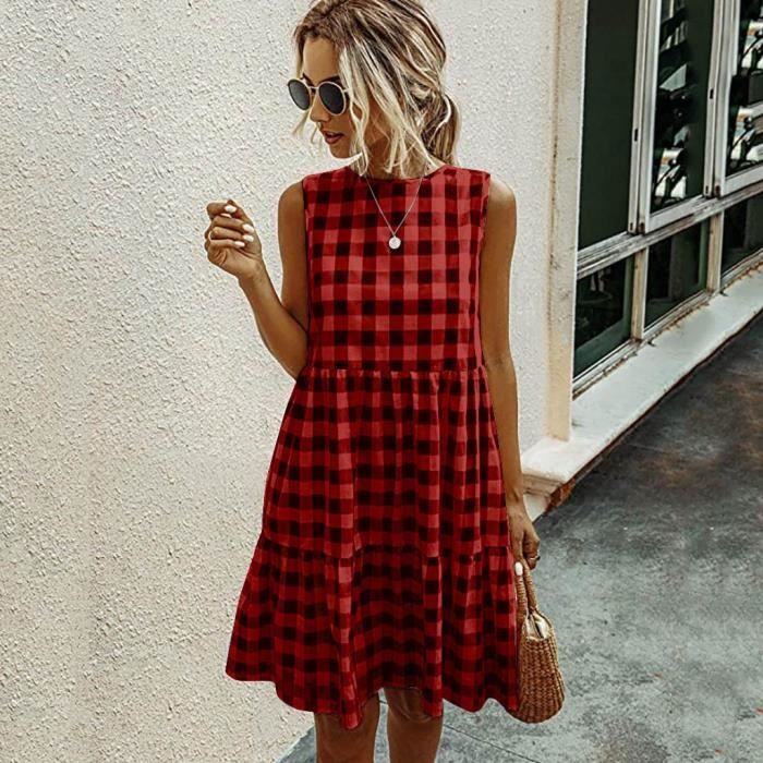Robe hotsell courte carreaux