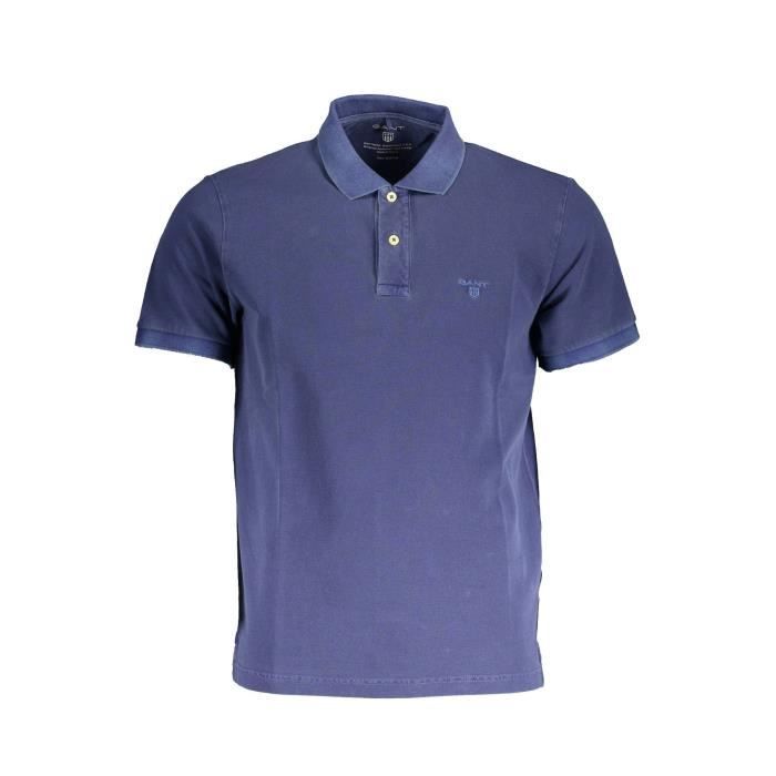 Polo GANT Manches courtes Homme Bleu Blu Cdiscount Pret a Porter