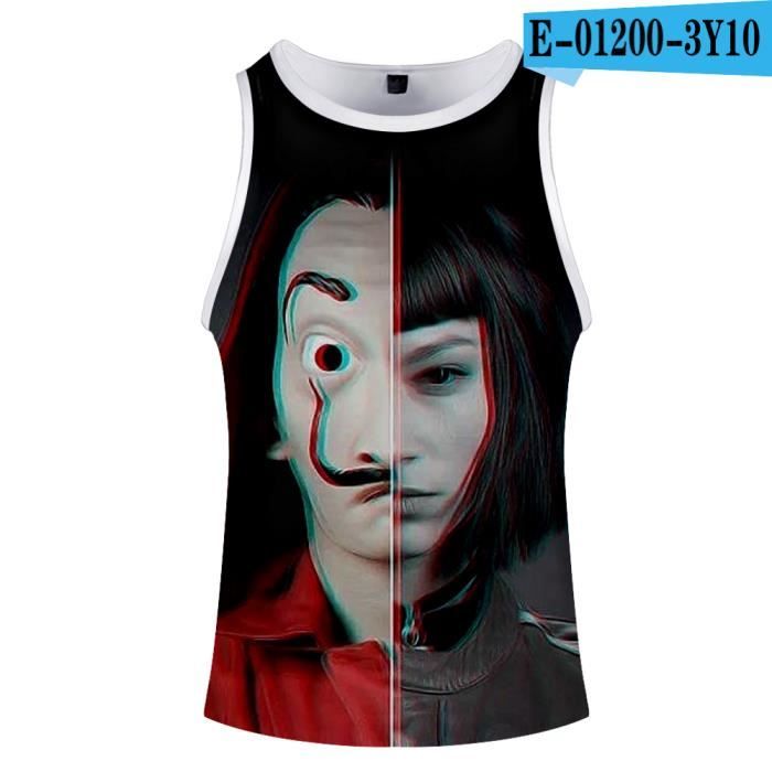 Débardeurs,Money heit – débardeur sans manches pour Homme et femme,  vêtements De Fitness, La Casa De Papel, 3d, gilet 4XL 7 - Cdiscount  Prêt-à-Porter