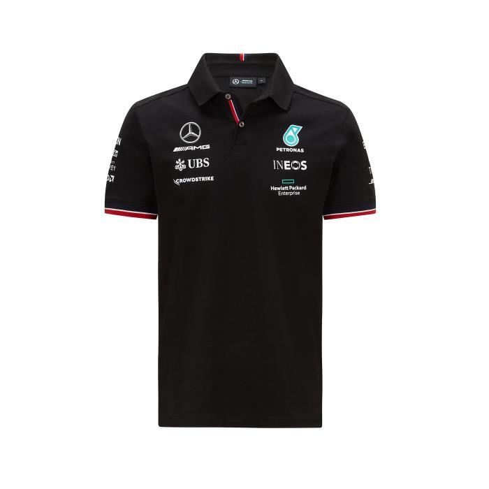 Polo Mercedes AMG Petronas Motorsport Team F1 Formula Driver Noir Cdiscount PrêtàPorter