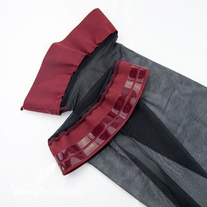 Bas,Bas 1D En Nylon Ultra Fins Contrastés Pour Femmes, Bas Sexy En