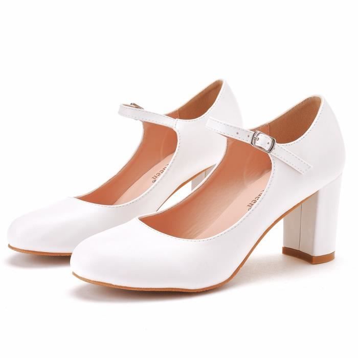 Chaussure blanche femme talon 2025