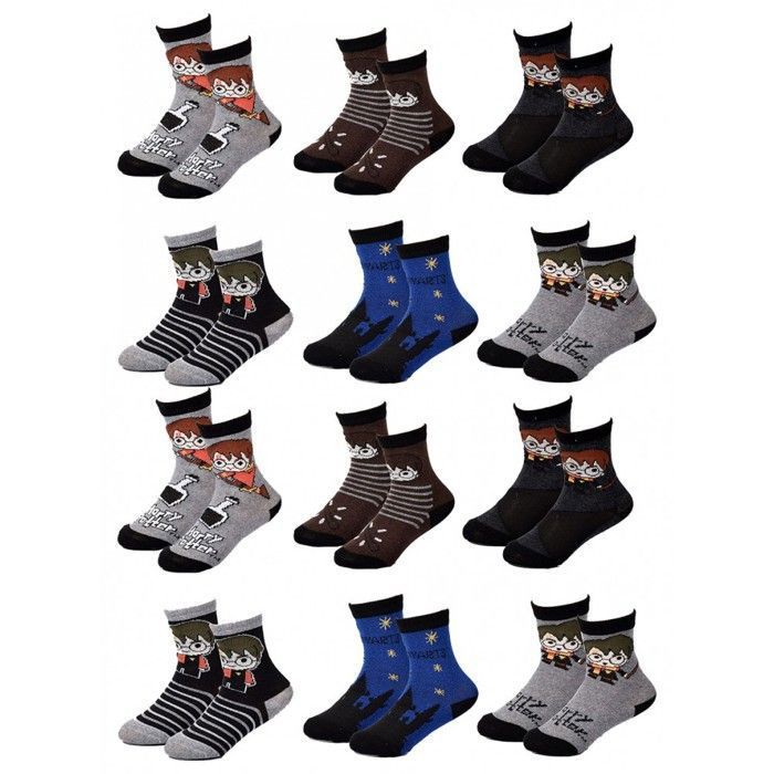 Pack De 12 Paires De Chaussettes Garçon OZABI - Licences Cartoon Surprise - Coton Doux - Taille 23/38