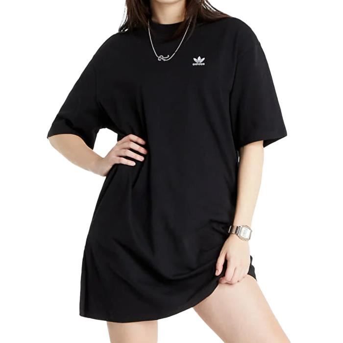 Robe Noir Femme Adidas Trefoil Black Cdiscount Pret a Porter