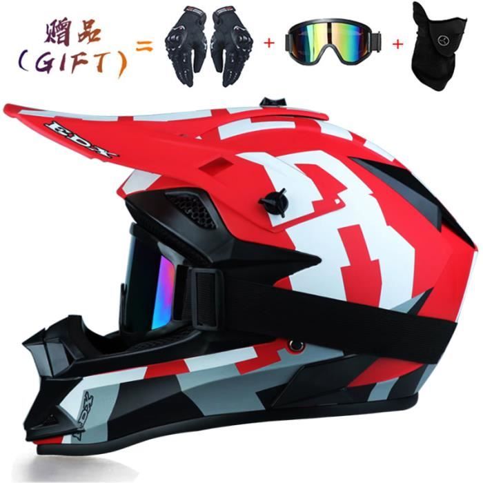 Casque Motocross Intégral Léger Avec Lunettes - Certifié DOT, Unisexe