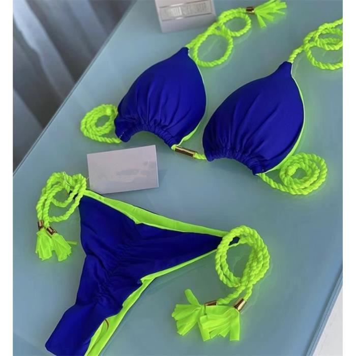 Bas De Maillot De Bain Brésilien Femme - Taille Basse à Nouer Sur Les Côtés, Séchage Rapide