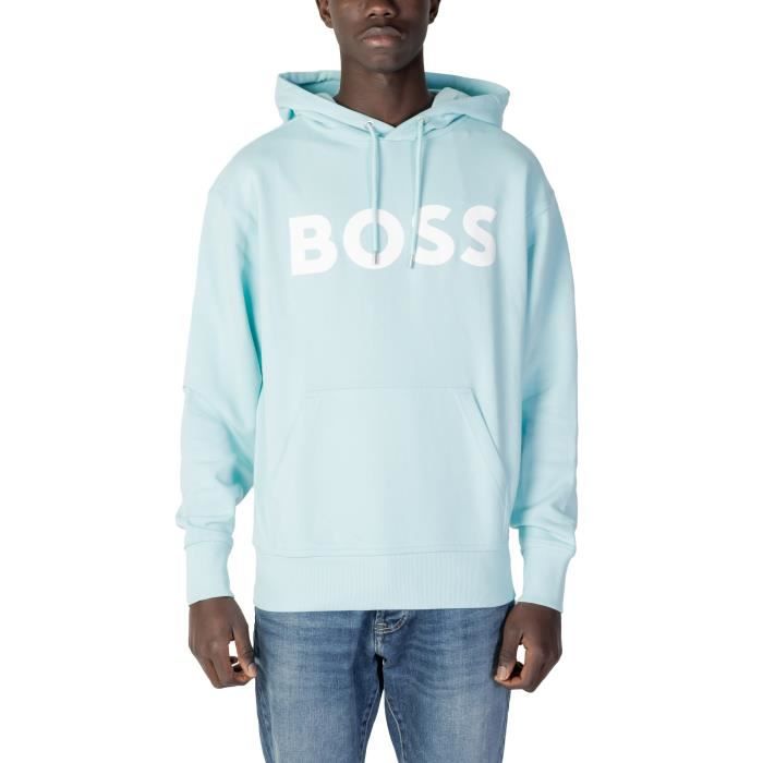 BOSS Pull molleton Homme Bleu clair Coton GR83923 Bleu clair