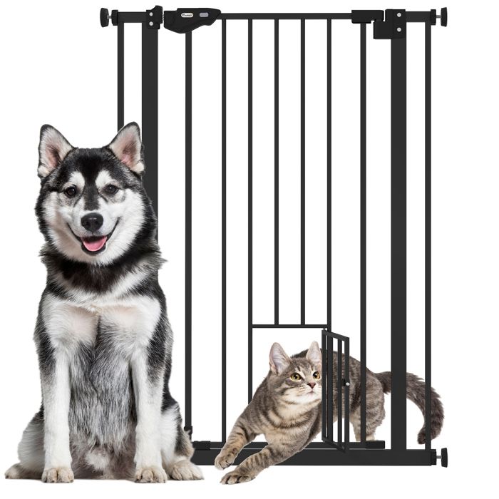 Barrière De Sécurité Pour Chien Pliable En Bois - 4 Panneaux, 204x60 Cm - Pieds Stables, Sans Installation - Pour Escalier, Salon, Porte - 5