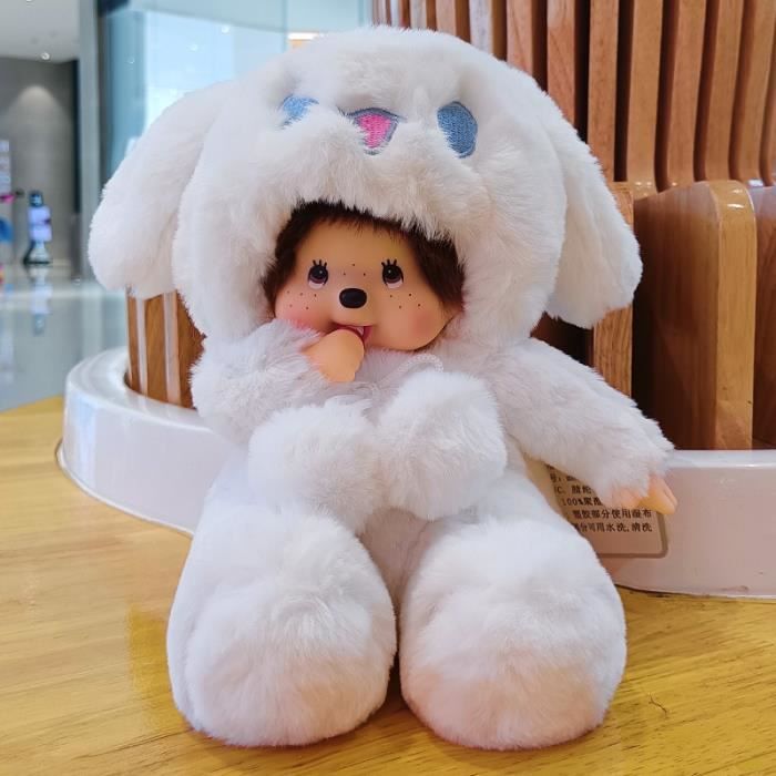 Bandai - Peluche Monchhichi - Kiki avec sweat - 20 cm