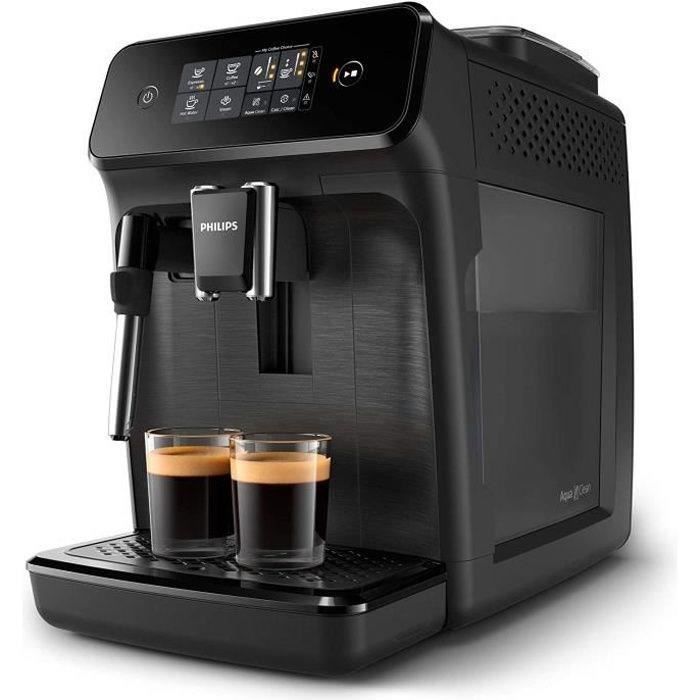 PHILIPS EP1220/00 Machine à café Espresso Automatique - Broyeur Grains -  Series 1200 - Mousseur à lait intégré - Noir mat - Cdiscount Electroménager