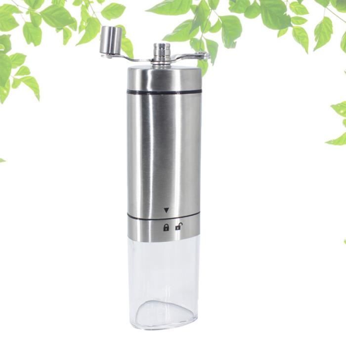 Moulin à Café Manuel Portable En Acier Inoxydable - Mouture Réglable, Idéal Pour Voyage, Camping, Expresso - 11