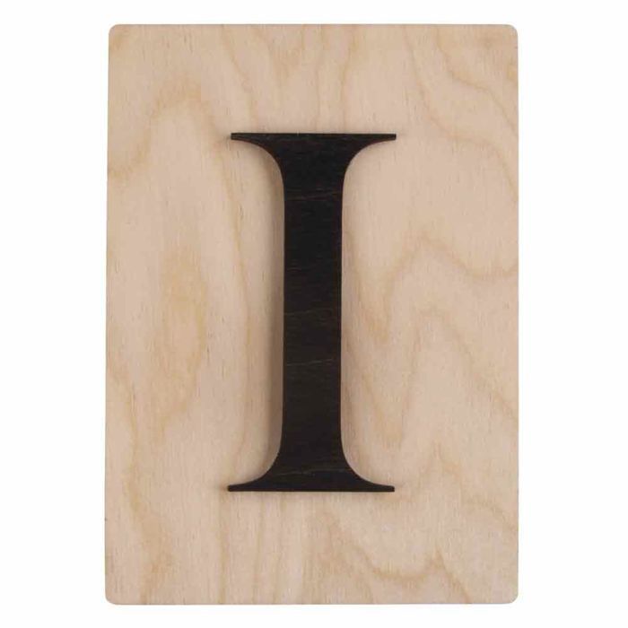 Lettres en bois déco façon Scrabble - 14,9 x 10,5 cm I