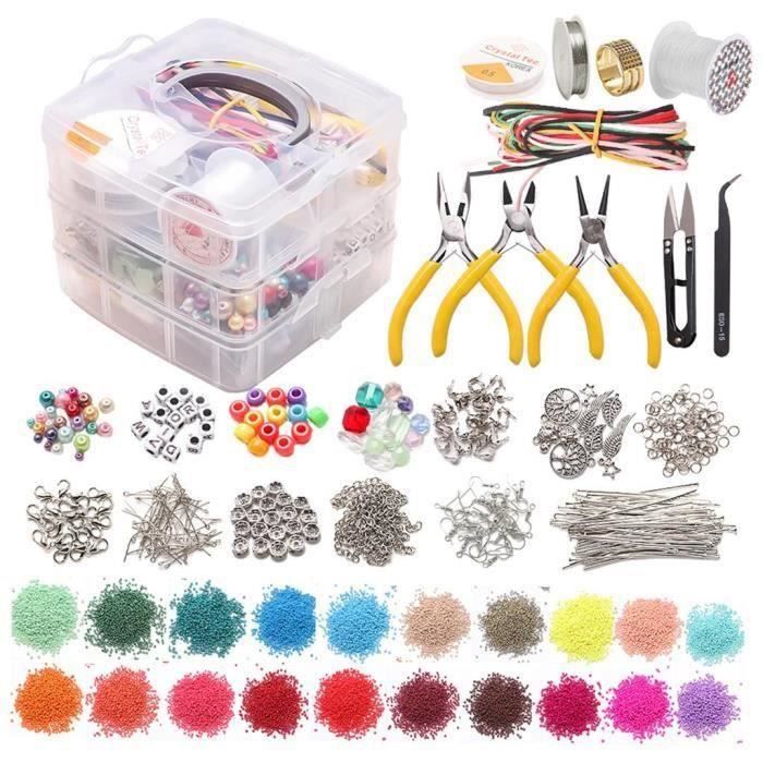 Lot De 6 Pinces à Bijoux, Kit D'outils De Fabrication De Bijoux Pour Collier, Bracelet, Boucles D'oreilles, Pince à Nez, Coupe-fil, Pince à Sertir, Pince à Bec Courbe, Pince à Bout Pour