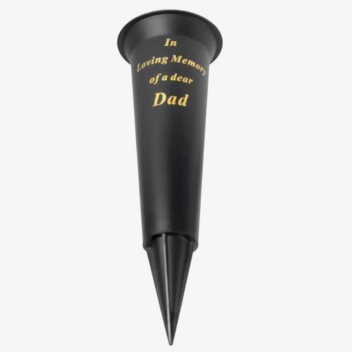 Vase Funéraire Gravé Avec In Loving Memory Dad Hommage A