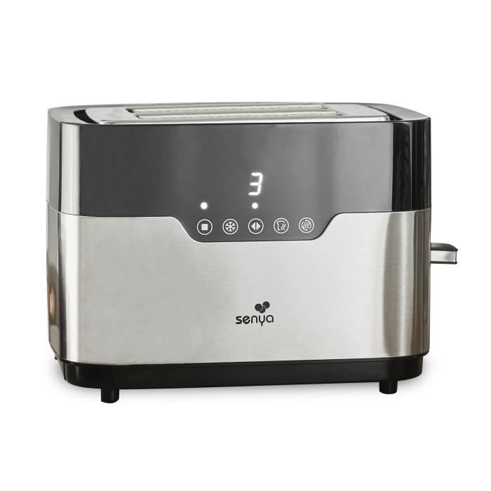 Grille-pain SENYA inox tactile 2 tranches - 850W - Smart Toaster