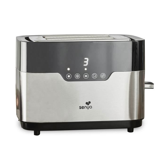 SENYA Grille-pain inox tactile 2 tranches - 850W - Smart Toaster