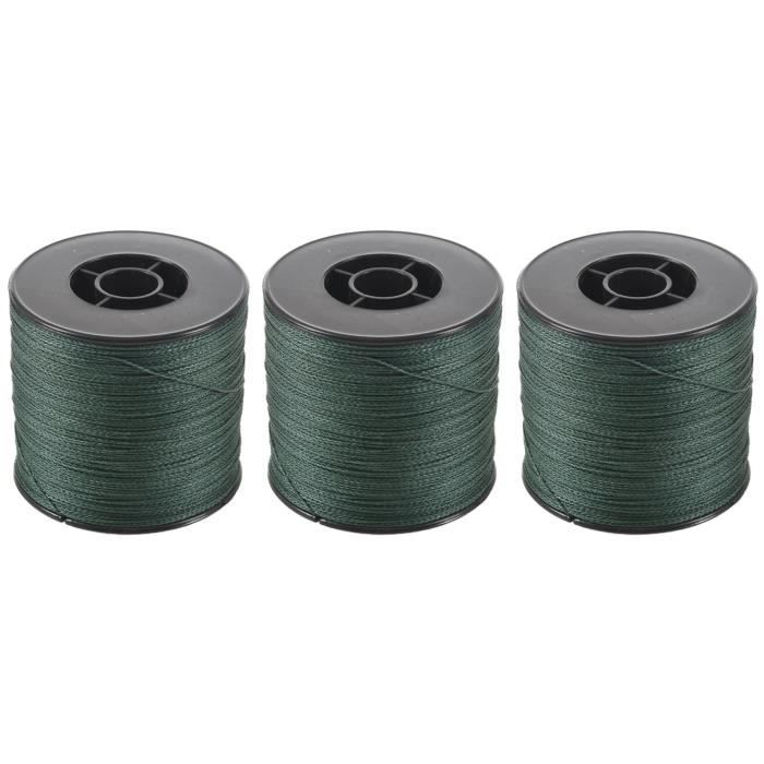 Ligne De Pêche Tressée 500M – 100LB (0.5mm) – PE 4 Brins, Vert Foncé – Ultra Résistante, Abrasion, Faible Élongation – Pour Pêche Sportive