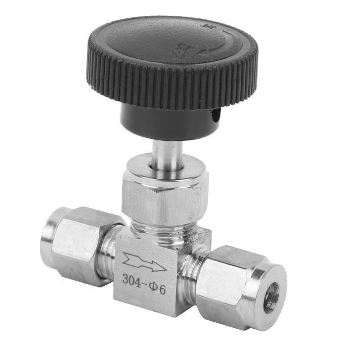 Valve à Aiguille En Acier Inox 304 - Haute Pression - Pour Eau, Gaz - 6" - Robinet De Réglage Précision