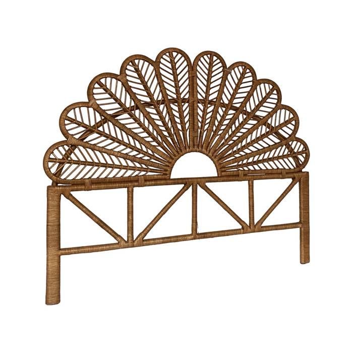 Tête de lit en rotin naturel L 160 x P6 x H130cm