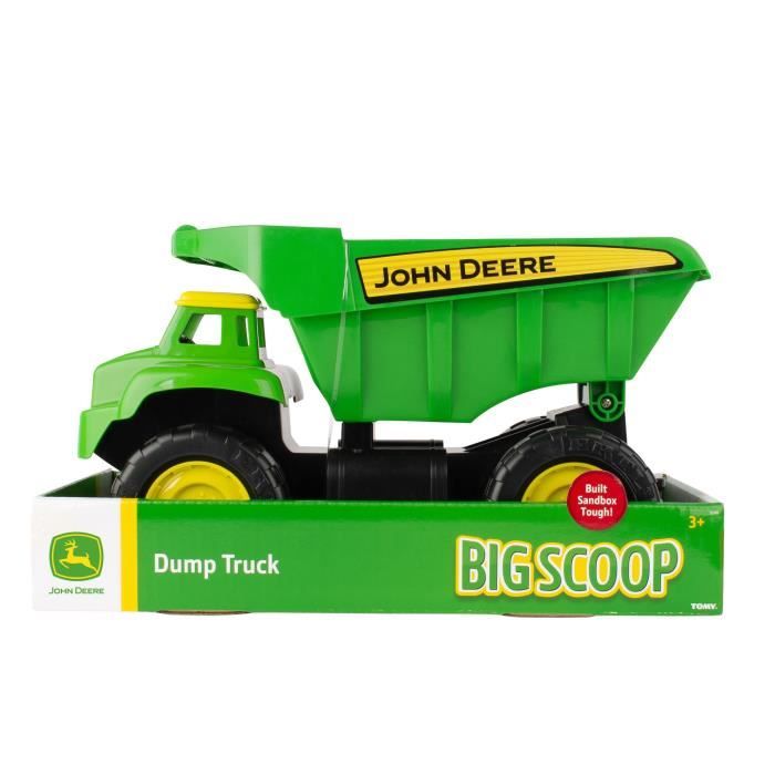 Camion benne en plastique et acier - TOMY - Maxi pelleteuse John Deere - Pour enfant à partir de 3 ans