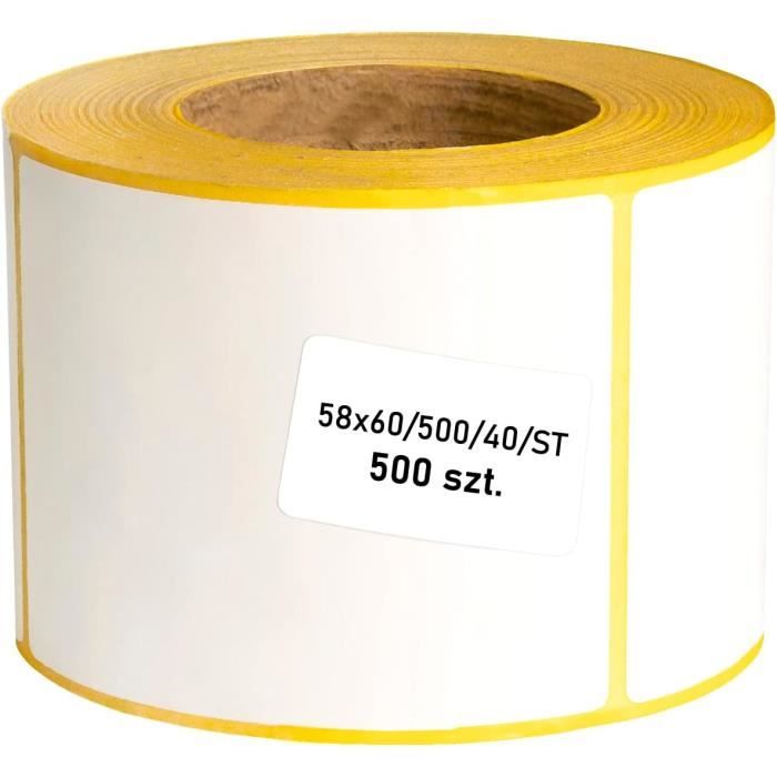 Étiquette papier thermique direct mandrin 40 mm RAJA