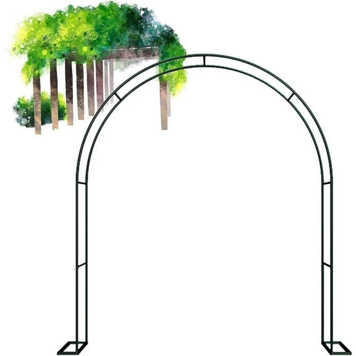 Treillis De Jardin En Métal Noir Demi-arche, Support Pour Plantes Grimpantes, Rosiers, Fleurs, Arche, Décoration De Mariage Intérieure Et Extérieure, Support De Tonnelle(240CMx40CMx240CM