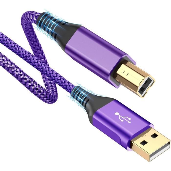 Câble D'Imprimante Usb 2.0 Type B 5 M Câble Usb A Vers Usb B Pour